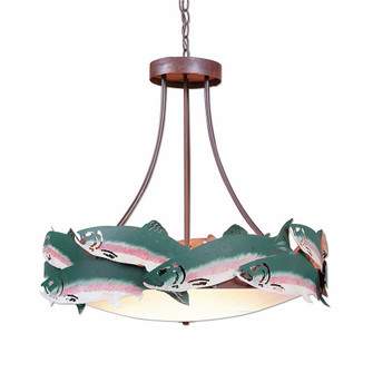 Crestline-Trout Six Light Chandelier in Fish/Rust Patina (172|A40481FC-HR-05)