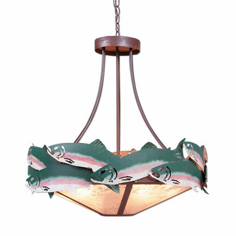 Crestline-Trout Seven Light Chandelier in Fish/Rust Patina (172|A40481AL-HR-05)