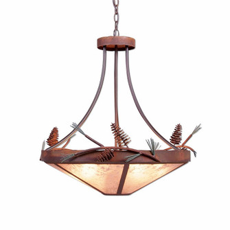 Crestline-Pine Cone Seven Light Chandelier in Pine Green/Rust Patina (172|A40320AL-HR-04)