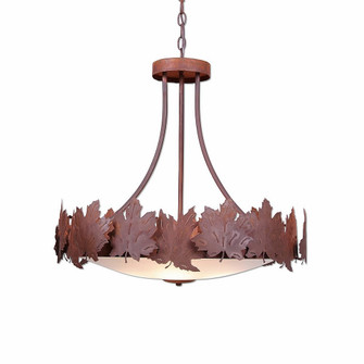 Crestline-Maple Leaf Five Light Chandelier in Rust Patina (172|A40305FC-HR-02)