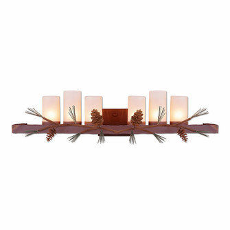 Wisley-Pine Cone Nine Light Bath Vanity Light in Pine Tree Green-Rust Patina (172|A37820TS-04)