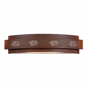 Northridge-Cedar Bough Cutout Four Light Bath Vanity Light in Rust Patina (172|A36748-02)