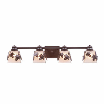 Woodland Four Light Bath Vanity Light in Dark Bronze Metallic (172|A36405TS-28)