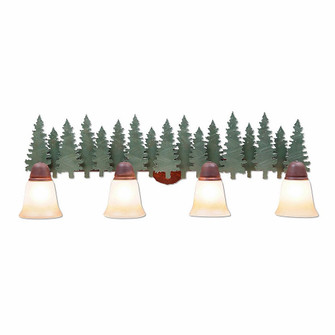 Crestline-Pine Tree Four Light Bath Vanity Light in Pine Tree Green-Rust Patina (172|A32442TT-04)