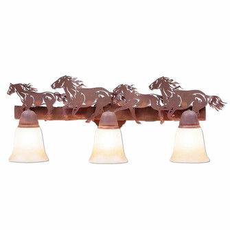 Crestline-Horse Three Light Bath Vanity Light in Rust Patina (172|A32337TT-02)