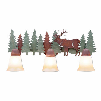 Crestline-Elk Three Light Bath Vanity Light in Pine Tree Green-Rust Patina (172|A32334TT-04)