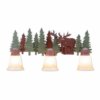 Crestline-Moose Three Light Bath Vanity Light in Pine Tree Green-Rust Patina (172|A32328TT-04)