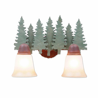 Crestline-Pine Tree Two Light Bath Vanity Light in Pine Tree Green-Rust Patina (172|A32242TT-04)