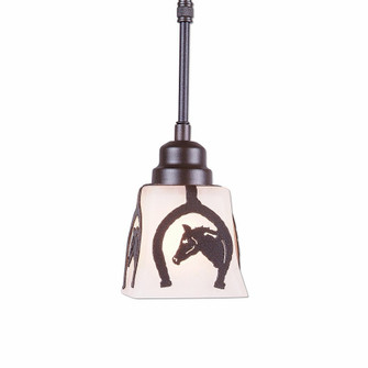 Woodland-Horse Horseshoe One Light Pendant in Dark Bronze Metallic (172|A27117FC-ST-28)