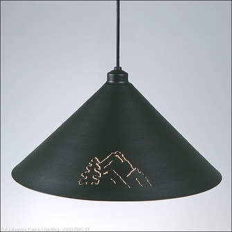 Canyon Black Iron One Light Pendant in Black Iron (172|A24345BC-97)