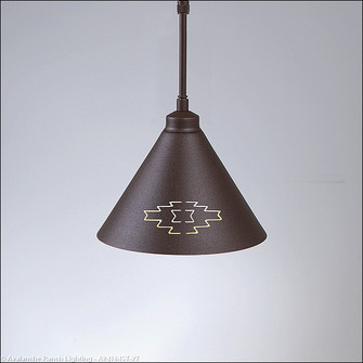 Canyon Rustic Brown One Light Pendant in Rustic Brown (172|A24184ST-27)