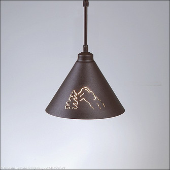 Canyon Rustic Brown One Light Pendant in Rustic Brown (172|A24145ST-27)