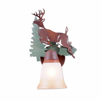 Crestline-Deer One Light Wall Sconce in Pine Tree Green-Rust Patina (172|A17131TT-04)