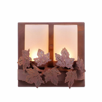 Wisley-Maple Leaf Rust Patina Two Light Wall Sconce in Rust Patina (172|A15105TS-02)