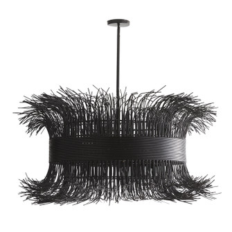 Filamento Six Light Chandelier in Black (314|DK89926)