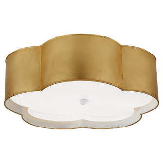 Bryce Four Light Flush Mount in Gild and White (268|KS 4118G/WHT-FA)