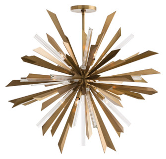 Waldorf Eight Light Chandelier in Antique Brass (314|89029)