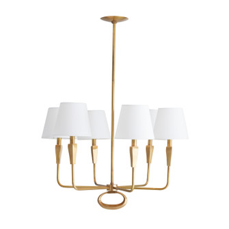 Jeremiah Six Light Chandelier in Vintage Brass (314|82018)