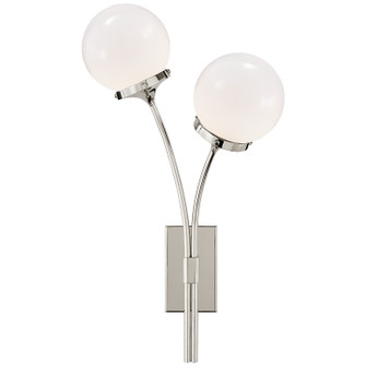 Prescott Two Light Wall Sconce in Polished Nickel (268|KS 2408PN-WG) Prescott Two Light Wall Sconce in Polished Nickel (268|KS 2408PN-WG)