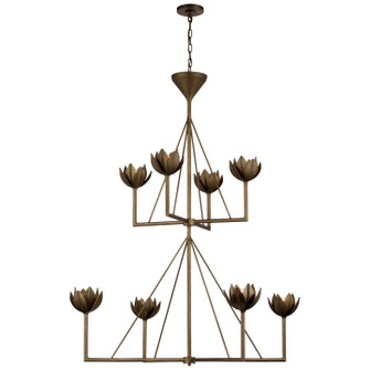 Alberto Eight Light Chandelier in Antique Bronze Leaf (268|JN 5006ABL)