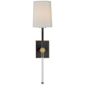 Lucia One Light Wall Sconce in Matte Black and Crystal (268|JN 2051MBK/CG-L)