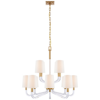 Reagan 12 Light Chandelier in Antique-Burnished Brass and Crystal (268|CHC 5903AB/CG-L) Reagan 12 Light Chandelier in Antique-Burnished Brass and Crystal (268|CHC 5903AB/CG-L)
