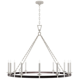 Darlana5 LED Chandelier in Polished Nickel and Black Rattan (268|CHC 5874PN/BRT)
