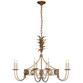 Gramercy Eight Light Chandelier in Gilded Iron (268|CHC 5377GI)