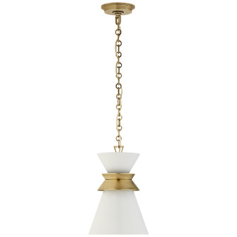 Alborg One Light Pendant in Antique-Burnished Brass (268|CHC 5240AB-WHT)