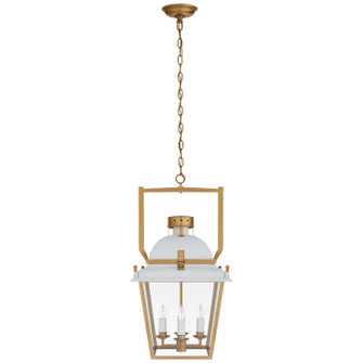 Coventry Four Light Lantern in Matte White and Antique-Burnished Brass (268|CHC 5108WHT/AB-CG)