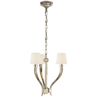 Ruhlmann Three Light Chandelier in Polished Nickel (268|CHC 2461PN-L)