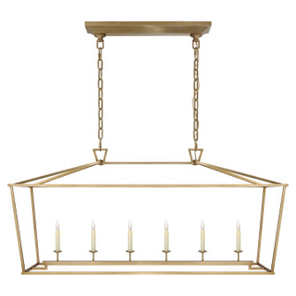 Darlana Six Light Lantern in Antique-Burnished Brass (268|CHC 2166AB)