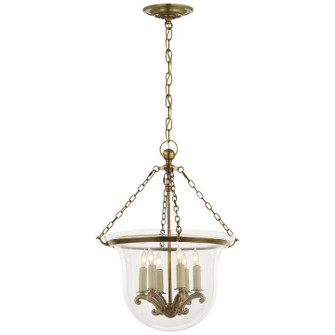 Country Bell Jar Six Light Lantern in Antique-Burnished Brass (268|CHC 2117AB)