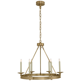 Lido Large Chandelier in Antique Mirror and Hand-Rubbed Antique Brass -  Ceiling Lights