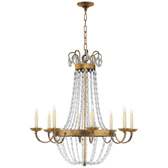 Paris Flea Market Eight Light Chandelier in Gilded Iron (268|CHC 1408GI-SG)