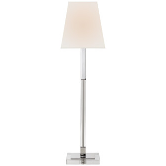 Reagan One Light Buffet Lamp in Polished Nickel and Crystal (268|CHA 8989PN/CG-L)