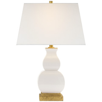 Fang Gourd One Light Table Lamp in Ivory Crackle Ceramic (268|CHA 8627IC-L)