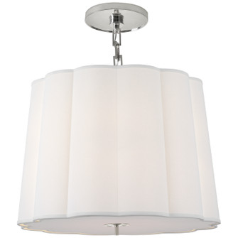 Simple Scallop Five Light Hanging Lantern in Soft Silver (268|BBL 5015SS-L)
