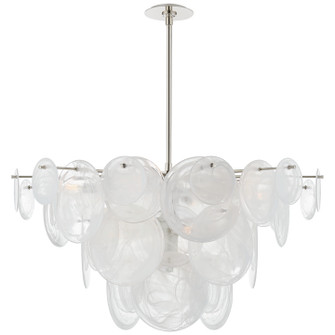 Loire Nine Light Chandelier in Polished Nickel (268|ARN 5450PN-WSG)