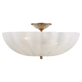 Rosehill Four Light Semi Flush Mount in Hand-Rubbed Antique Brass (268|ARN 4001HAB-WG)