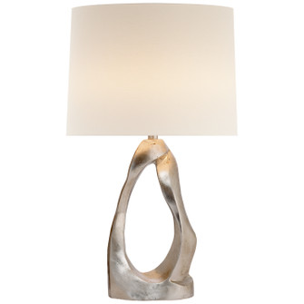 Cannes Table One Light Table Lamp in Burnished Silver Leaf (268|ARN 3100BSL-L)