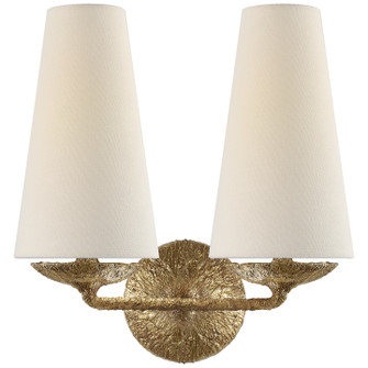 Fontaine Two Light Wall Sconce in Gilded Plaster (268|ARN 2202GP-L)