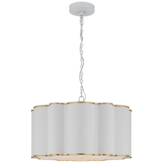 Markos Four Light Pendant in White with Gild (268|AH 5215WHT/G-FA)