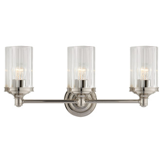 Ava Three Light Wall Sconce in Polished Nickel (268|AH 2202PN-CG)