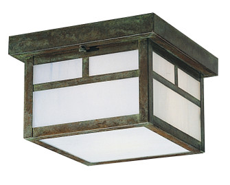Mission One Light Flush Mount in Verdigris Patina (37|MCM-7TM-VP)