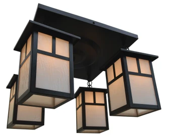 Mission Four Light Ceiling Mount in Raw Copper (37|MCM-6/4ECS-RC)