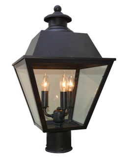 Inverness Three Light Post Mount in Pewter (37|INP-10MRCLR-P)