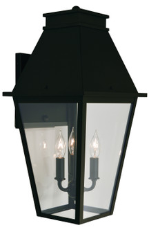 Croydon Three Light Wall Mount in Satin Black (37|CRB-10CLR-BK)