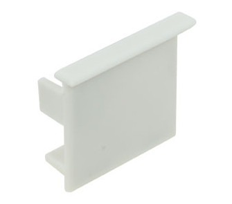 Premium Extrusions End For Standard Flanged Slots in White (303|PE-DFSLOT-END)