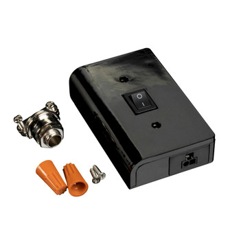 MVP Puck Slim Line Hardwire Box Two Molex Outlets On/Off Switch in Black (303|ALSLBOX)